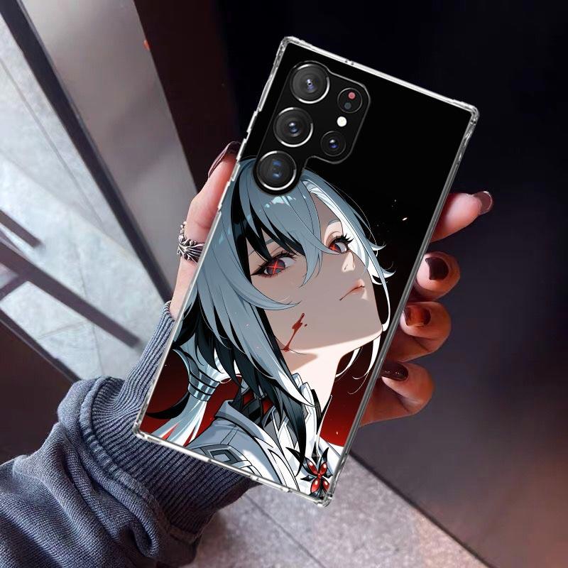 Чехол для телефона Arlecchino Genshin Impact для Samsung Galaxy S26 S25 Edge S24 S23 Ultra S22 Plus S21 S20 FE Мягкая задняя крышка из ТПУ Funda