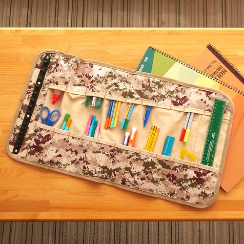 TRUSCO Digital Desert Camouflage Tool Roll, 670x355cm, 22 Pockets, TTR670DM