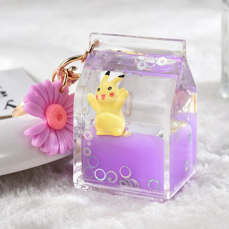 Парный брелок Quicksand Pikachu - милый акриловый аксессуар для сумки и подвеска для автомобиля