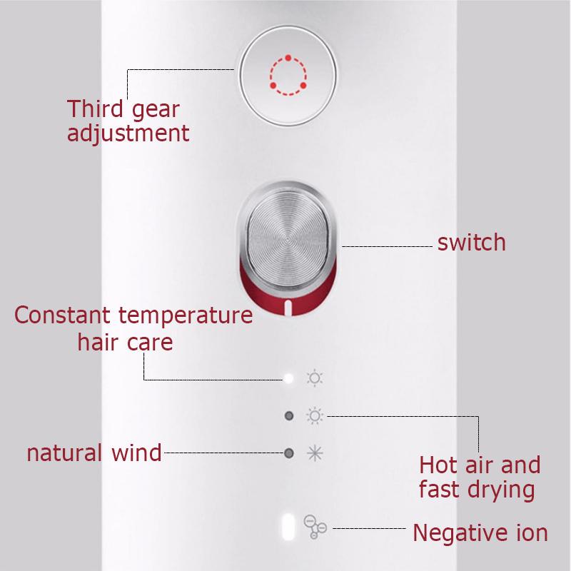 Оригинальный анионовый фен Xiaomi Mijia Soocas H3S, корпус из алюминиевого сплава, 220 В, 1800 Вт, выходное отверстие для воздуха, анти-горячий, инновационный дизайн, уход за волосами, фен