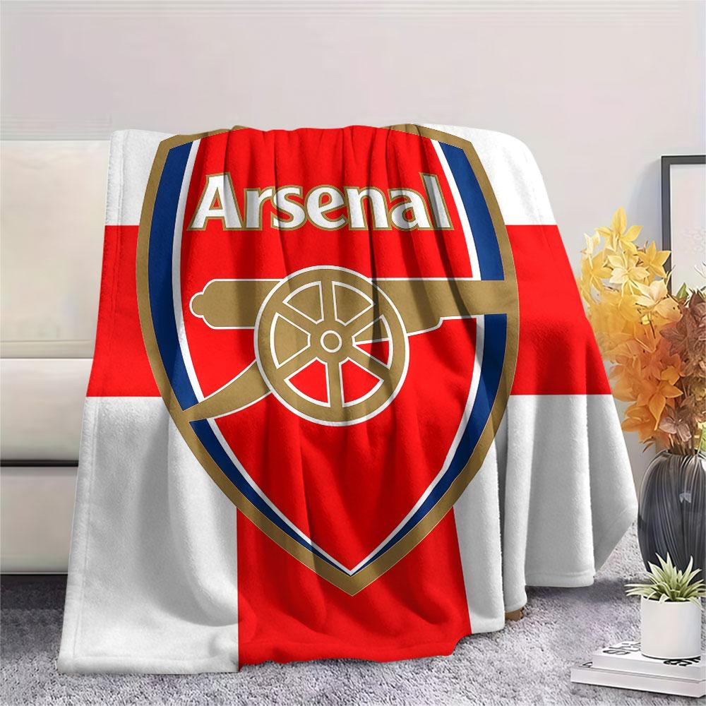 1PC Arsenal F Patterned Flannel Blanket Suitable For All Seasons for Home Decor Warmth and Comfort Gifts Holiday Present