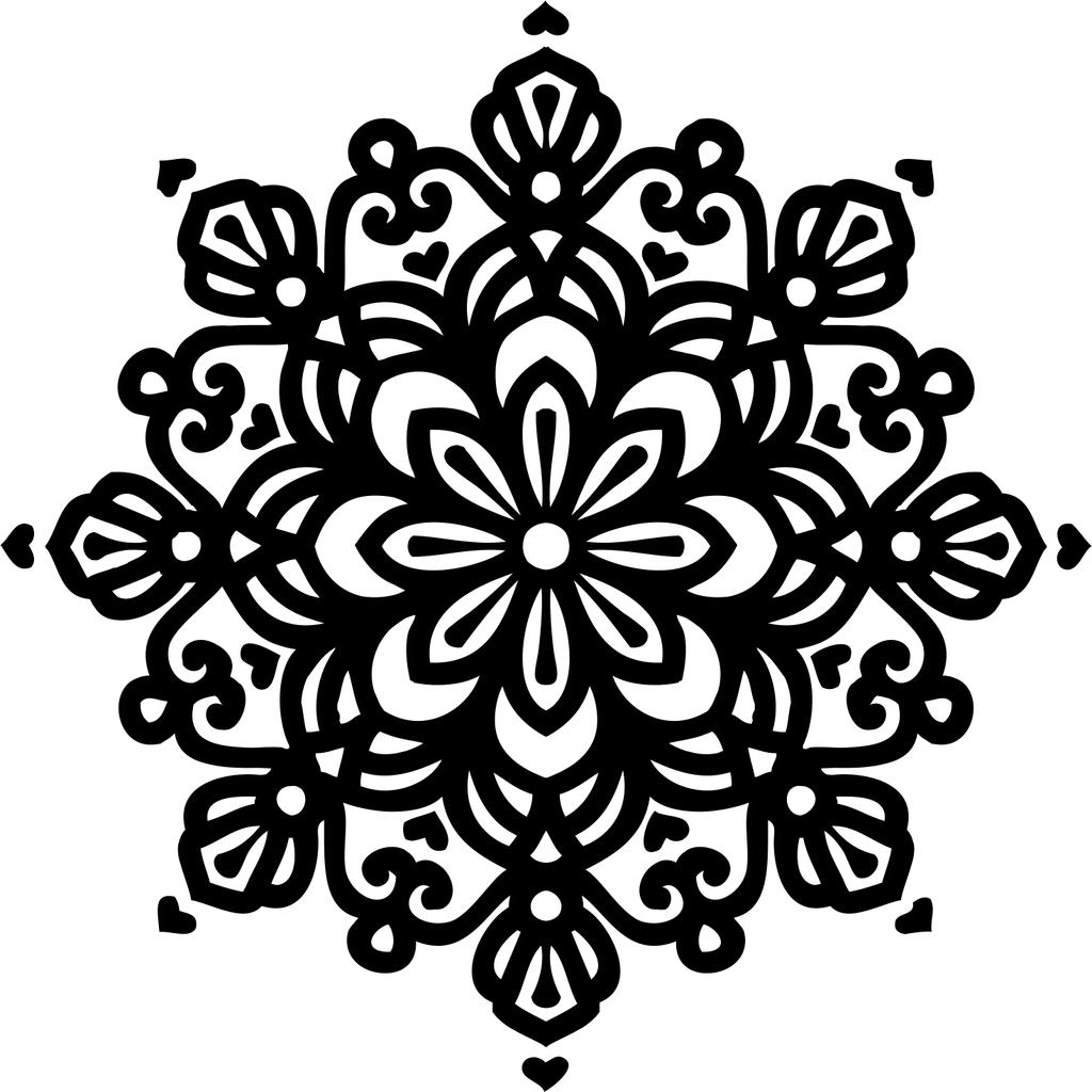 Printtoo Цветочный узор мандалы Круглый штамп «сделай сам» Деревянные резиновые штампы-2 дюйма