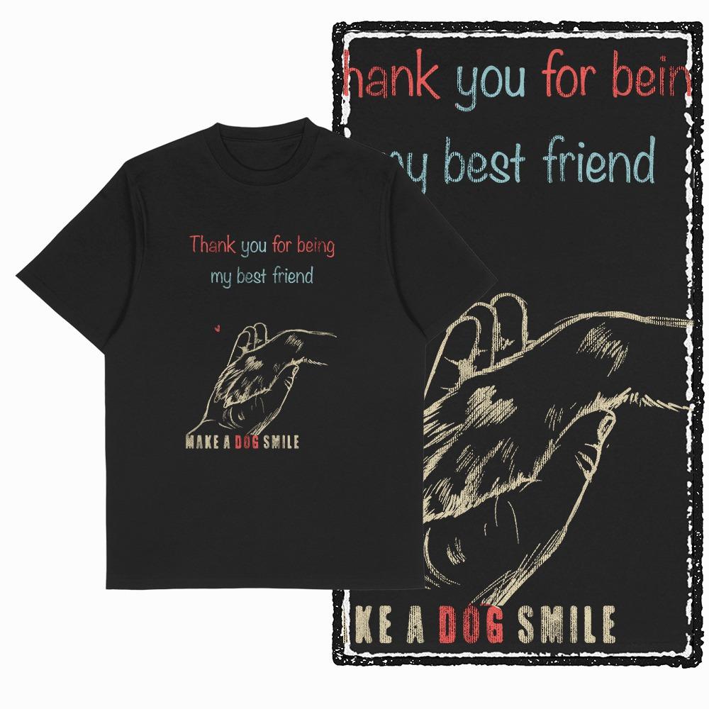 2026 HOT SALE Men Women Big Size Cotton Dog Print T-shirt Streetwear Unique Novety Men Tshirt Retro Short Sleeve Men T Shirt Tee Shirt Casual Top