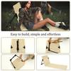 Foldable Camping Chair Oxford Cloth Waterproof Beach Floor Chair With Incline Function Park Single Lazy Chair Backrest Cushion