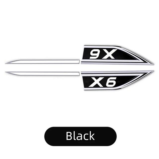 2 шт./компл. для BMW X6, автомобильное крыло, металлическая наклейка, внешние декоративные наклейки, модификация, эмблема автомобиля, аксессуары