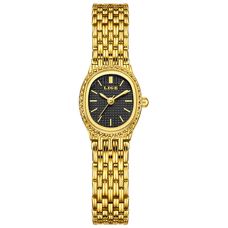 LIGE Top Brand Luxury Womens Watch Fashion Elegant Quartz Wristwatches 30M Waterproof Steel Watches Ladies Gift Reloj Mujer