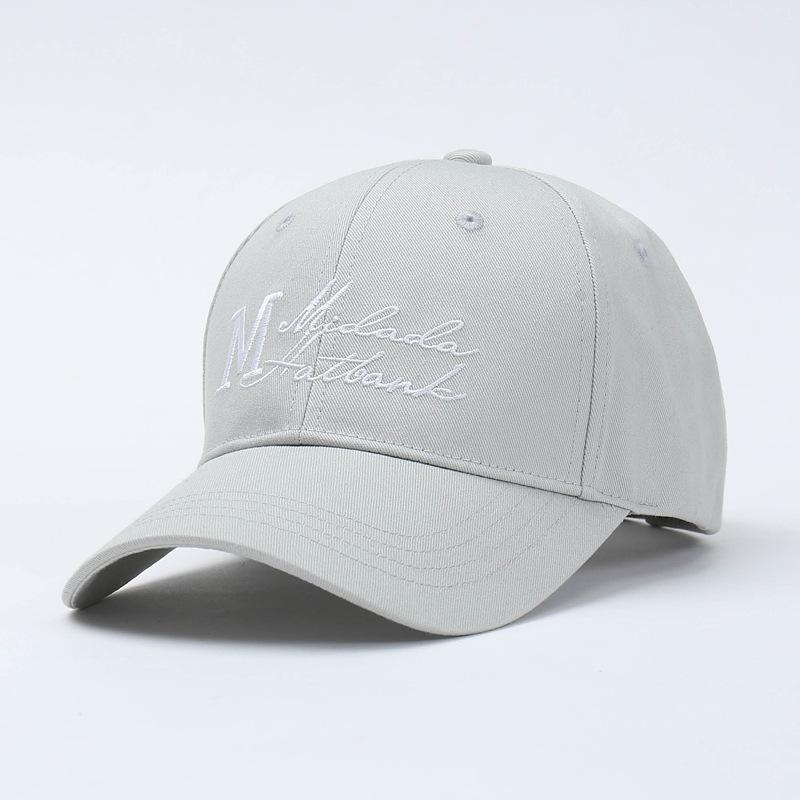 Hat Women's Baseball Cap Korean Style Versatile Trendy Sun Hat Hard Top Curved Brim Letters Embroidered Peaked Hat Men
