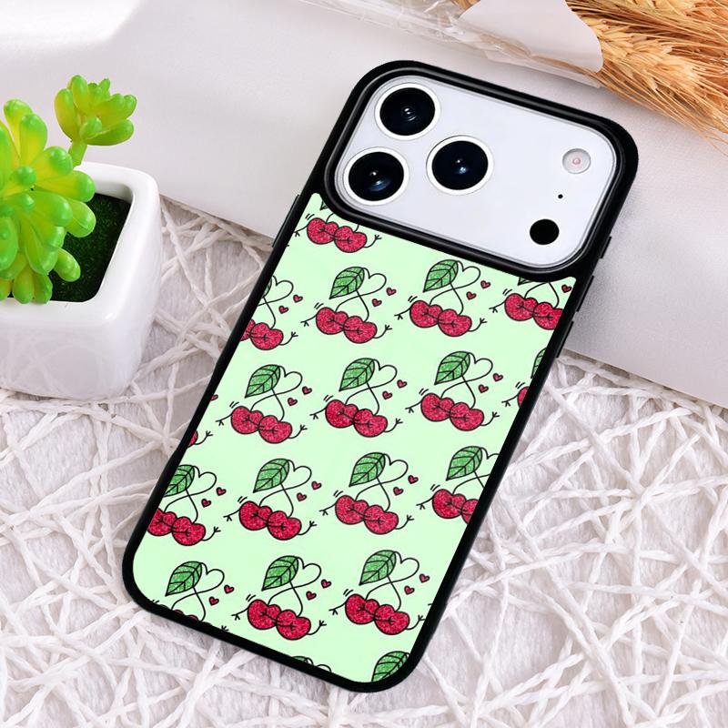 Food Fruit Red Cherry Phone Case for iPhone 17 Air 16 15 11 12 14 13 Pro Max Shockproof Cover