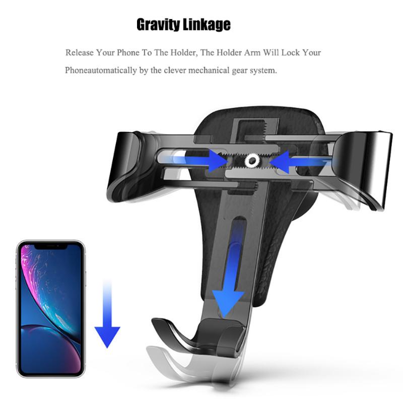Universal Gravity Auto Phone Holder Car Air Vent Clip Mount Mobile Phone Holder CellPhone Stand Support For iPhone For Samsung