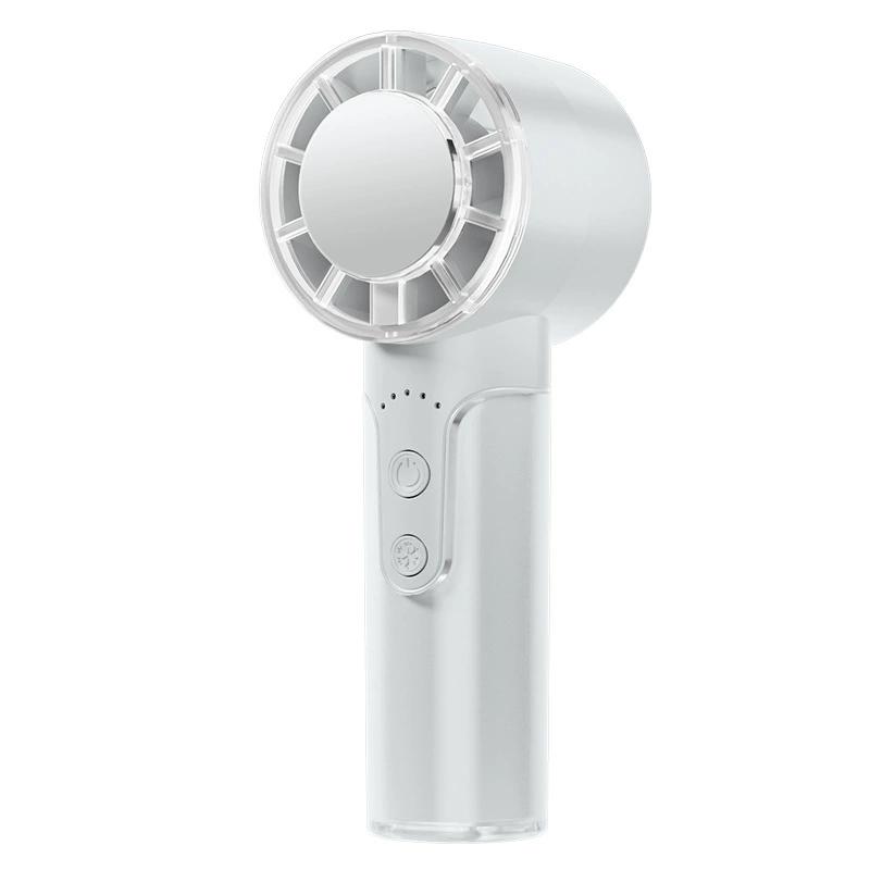 Ventilador de mano portátil recargable por USB, enfriador de aire silencioso para escritorio y viajes