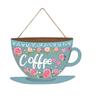 Vintage Coffee Shop Signage Wooden Wall Hanging Wall Decoration Coffee Cup Doorplate  Home