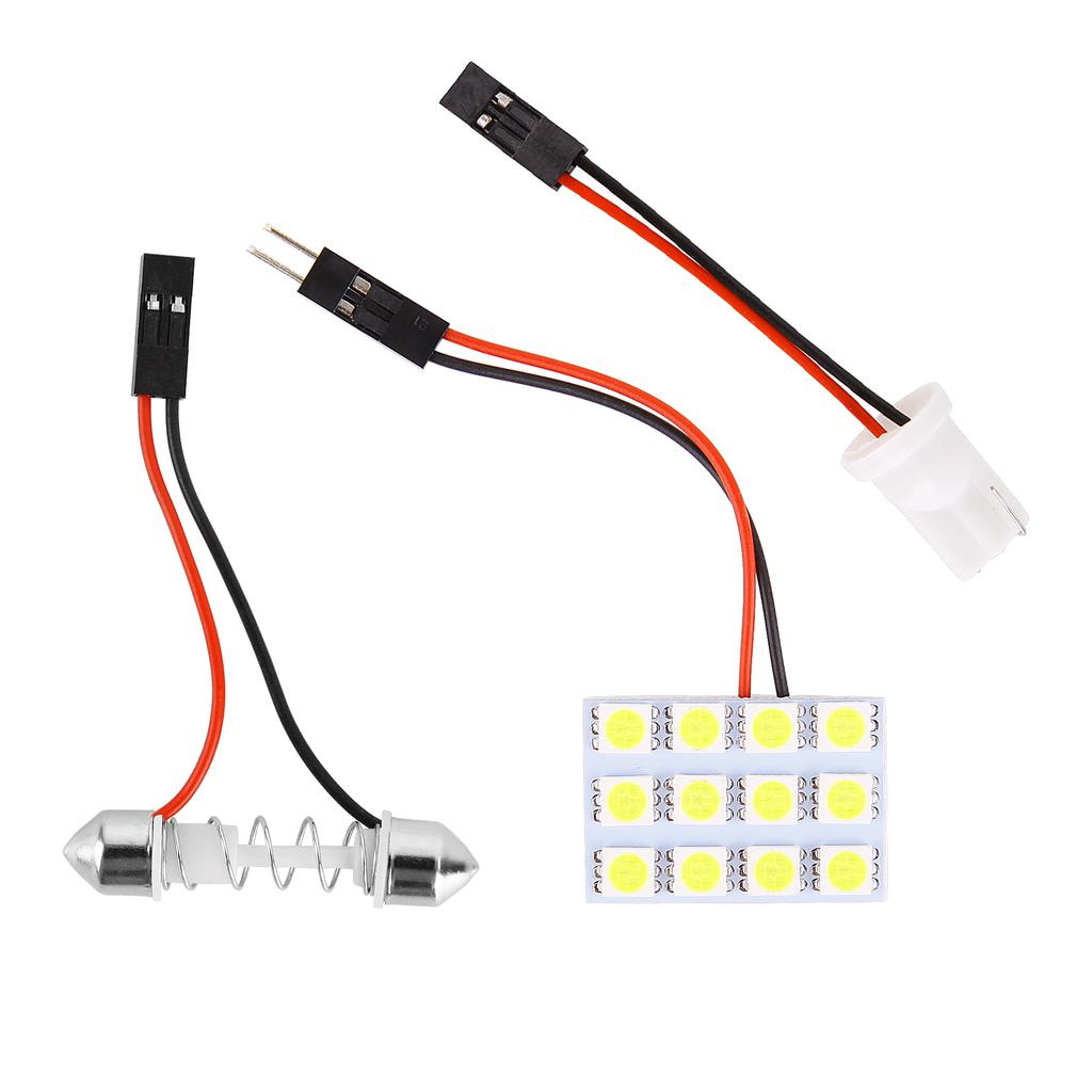 12V 5050 24.12.48 SMD светодиодная внутренняя купольная панель для чтения автомобиля, лампа, белая