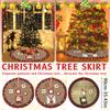 Christmas Tree Skirt Creative Exquisite Printing Santa Clauss Tree Bottom Decoration Christmas Supplies Ornaments