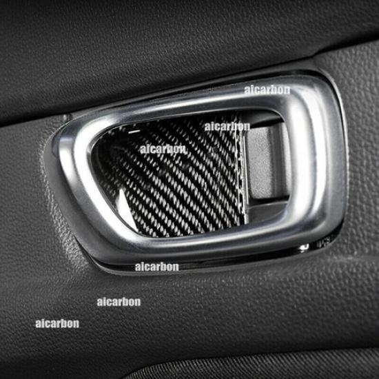 4 шт. Накладка на внутреннюю ручку двери из углеродного волокна для Honda Civic 11-го поколения 2022-2024