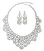 Rhinestone Necklace and Earring Earring for Parties Set Set, Set, Accessory, Gorgeous, Parties, Invitations, Thank-you (earring Silver)