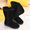 Long Tube Side Zipper Snow Boots Winter Tall Tube Velvet Round Head Platform Cotton Shoes Warm and Comfortable Women's Boots