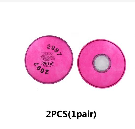 2 шт. Упаковка 2097/2091 Фильтр для распыления краски и частиц P100 для фильтров противогаза серии 6200 7502