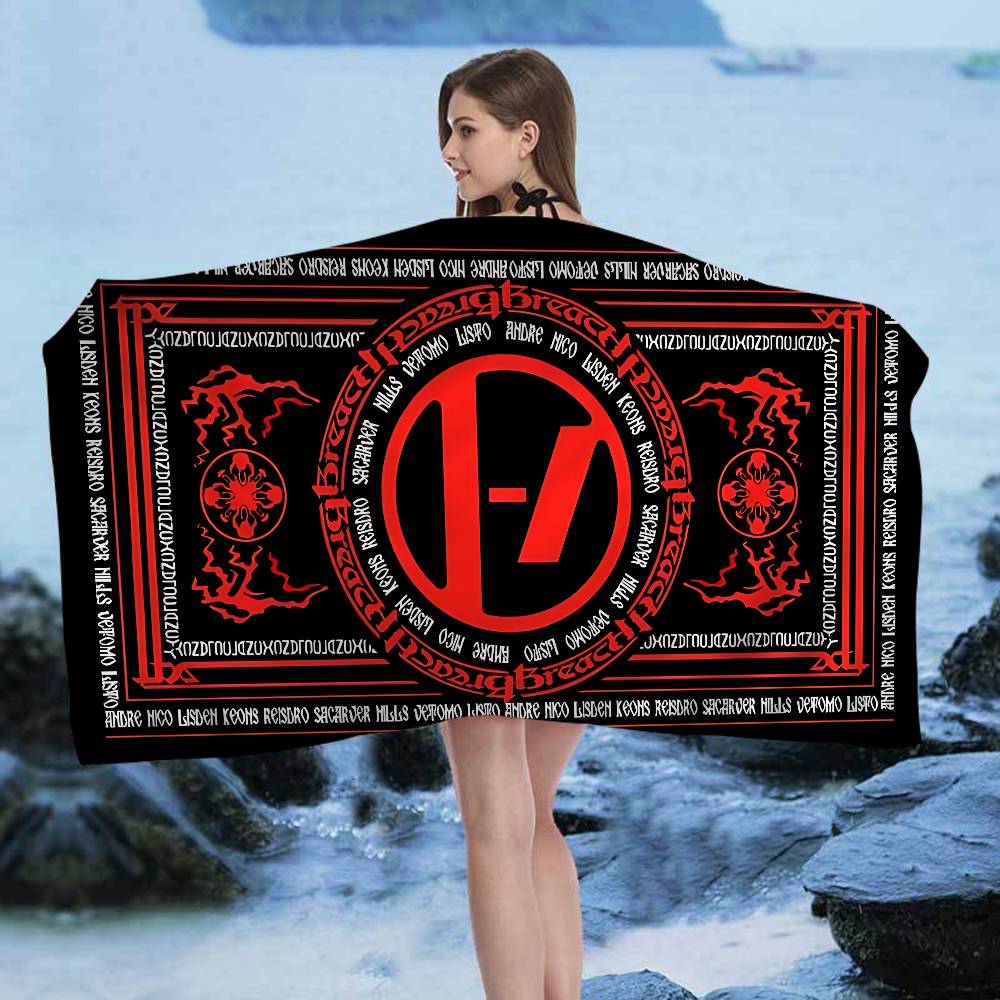 Популярные пляжные полотенца из микрофибры группы Twenty One Pilots, быстросохнущие, для песка, для бассейна, для путешествий, йоги