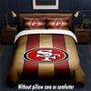 Дизайн San Francisco 49ers Комплект постельного белья 1 пододеяльник + 2 наволочки Мягкое дышащее домашнее постельное белье