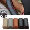 Кожаная оплетка на руль автомобиля 38 см, сделай сам, ручная работа, игла с ниткой для оплетки руля, противоскользящая, дышащая, защитная для автомобиля