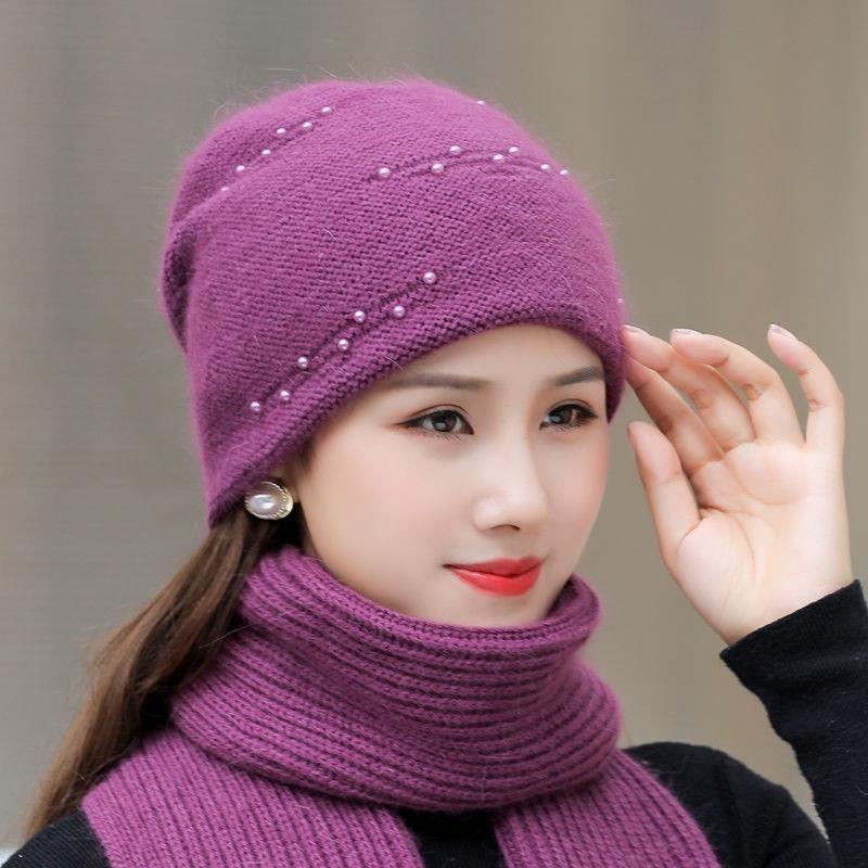 Осенне-зимние береты из кроличьего меха для среднего и пожилого возраста, женские утепленные теплые и холодные наушники, шапки Baotou