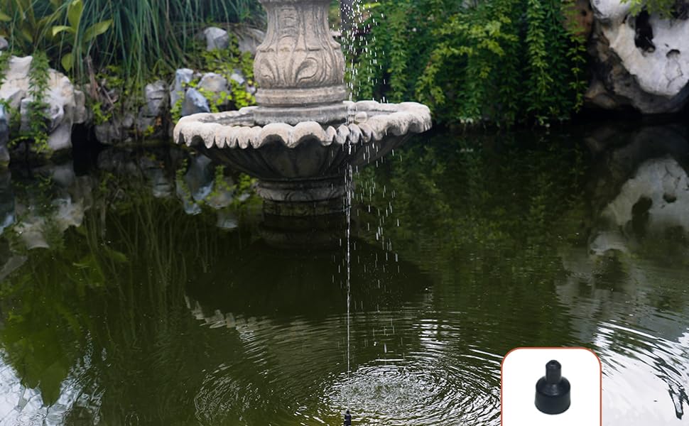 Great for cloudy days! GWSOLAR Hybrid "Smart" Solar Pump. Waters for approximately 3 hours after sunset on clear days! [7W solar panel, built-in 8.88W