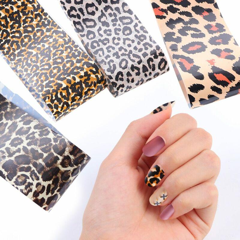 4 Leopard Pattern Nail Art Sticker Slider Transfer Foil Full Wrap Decoration