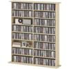 16-Compartment Media Shelf - Nature Wood Finish