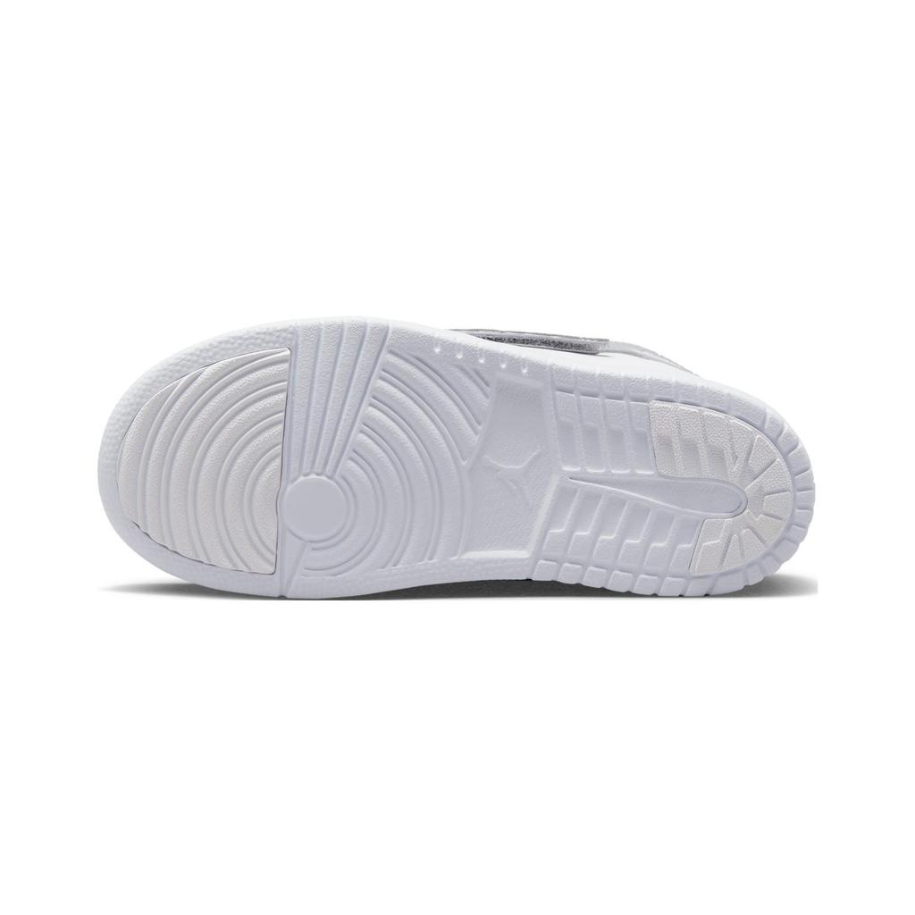 Jordan Air Jordan 1 Mid top Children's Basketball Shoes Gray Blue Children Aged 3 7 Years Old BQ7197-014