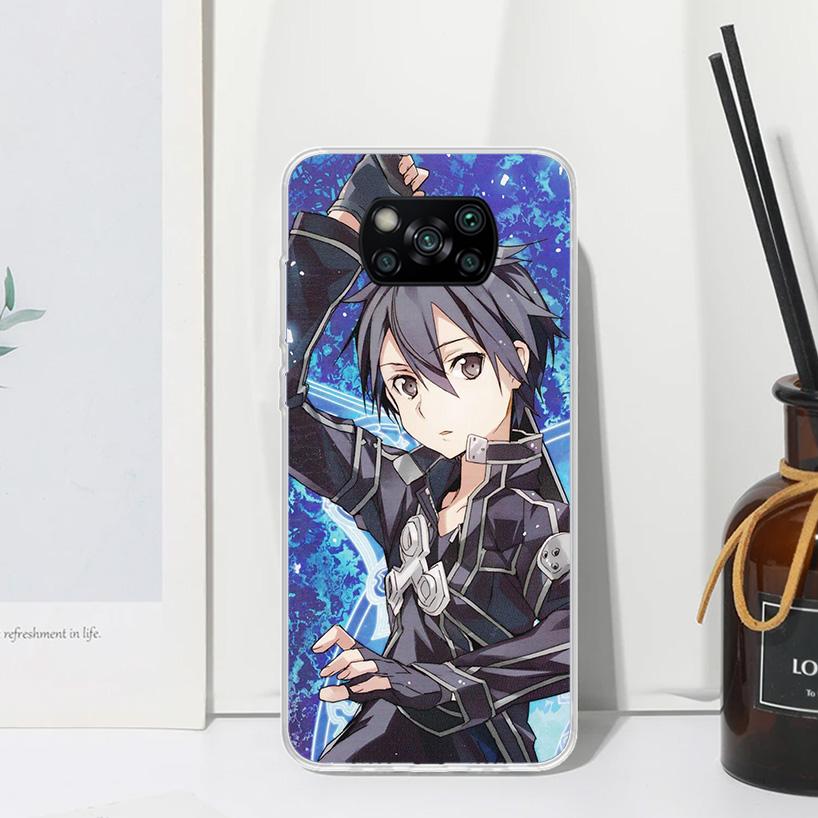 Sword Art Online Anime Phone Case For Xiaomi Poco X7 X6 X5 M7 M8 Pro F7 Ultra Redmi 15C 15 13C 13 12C 12 10 10C 10A Art Fundas P