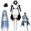 Аниме Akame Ga KILL Esdeath Esdese Косплей Манга Общая униформа со шляпой, париком, носки для костюмов на Хэллоуин
