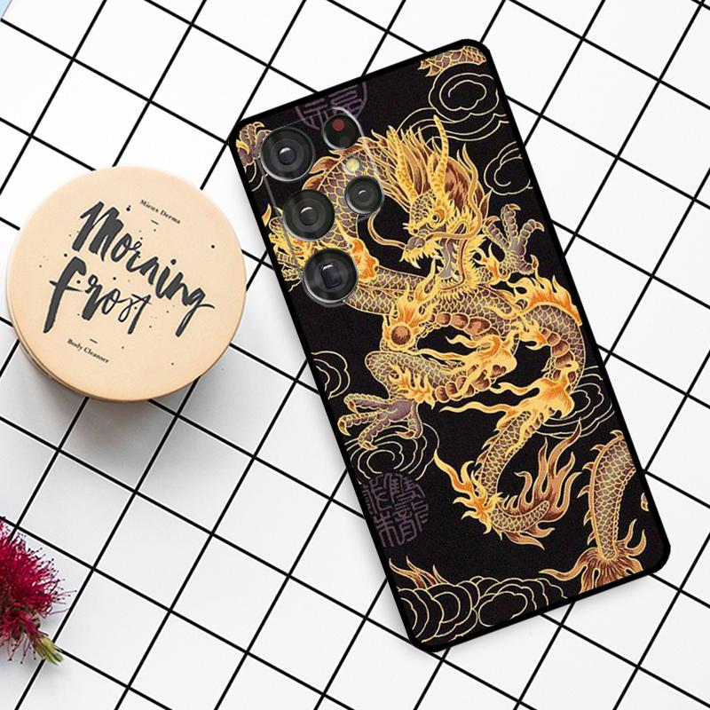 Модный Чехол с Китайским Драконом для Samsung Galaxy S24 FE S21 S22 S23 S25 Ultra S9 S10 Plus S20 FE S25 FE Чехол для Телефона