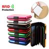 RFID-Блокирующий Держатель для Кредитных Карт Мужской Женский Кошелек для Монет Алюминиевый Металлический Водонепроницаемый Кошелек Anti-Theft Кейс для Визиток