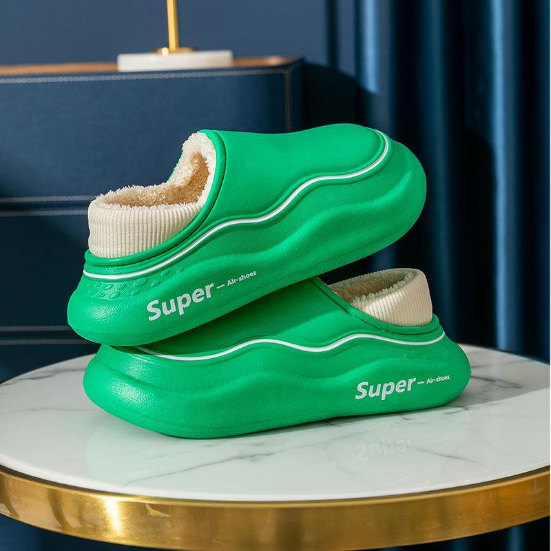 Хлопковые тапочки женские весенне-осенние домашние комнатные нескользящие домашние зимние теплые зимние парные плюшевые мужские