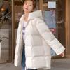 Высокое качество, тепло и модно: Новое женское свободное утолщенное хлопковое пальто в корейском стиле, зимняя тонкая хлопковая стеганая куртка средней длины