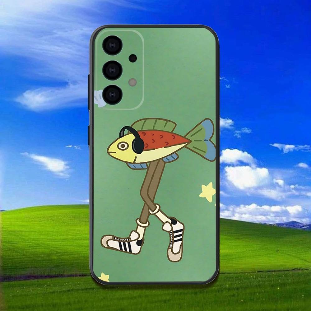 Phone Case For Samsung Galaxy A13,A21s,A22,A31,A32,A52,A53,A71,A80,Fish Funny Sardines Soft Black Shell
