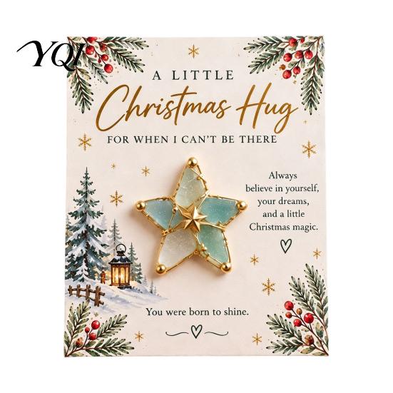 Mini Holiday Cards with Envelopes Christmas Hug Pocket Card, Festive Greeting Card Small Party Favors for Events Envelope, Gift Tag Friends