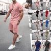 Men's 2023 Summer Casual Sports Short-Sleeve Shorts Suit