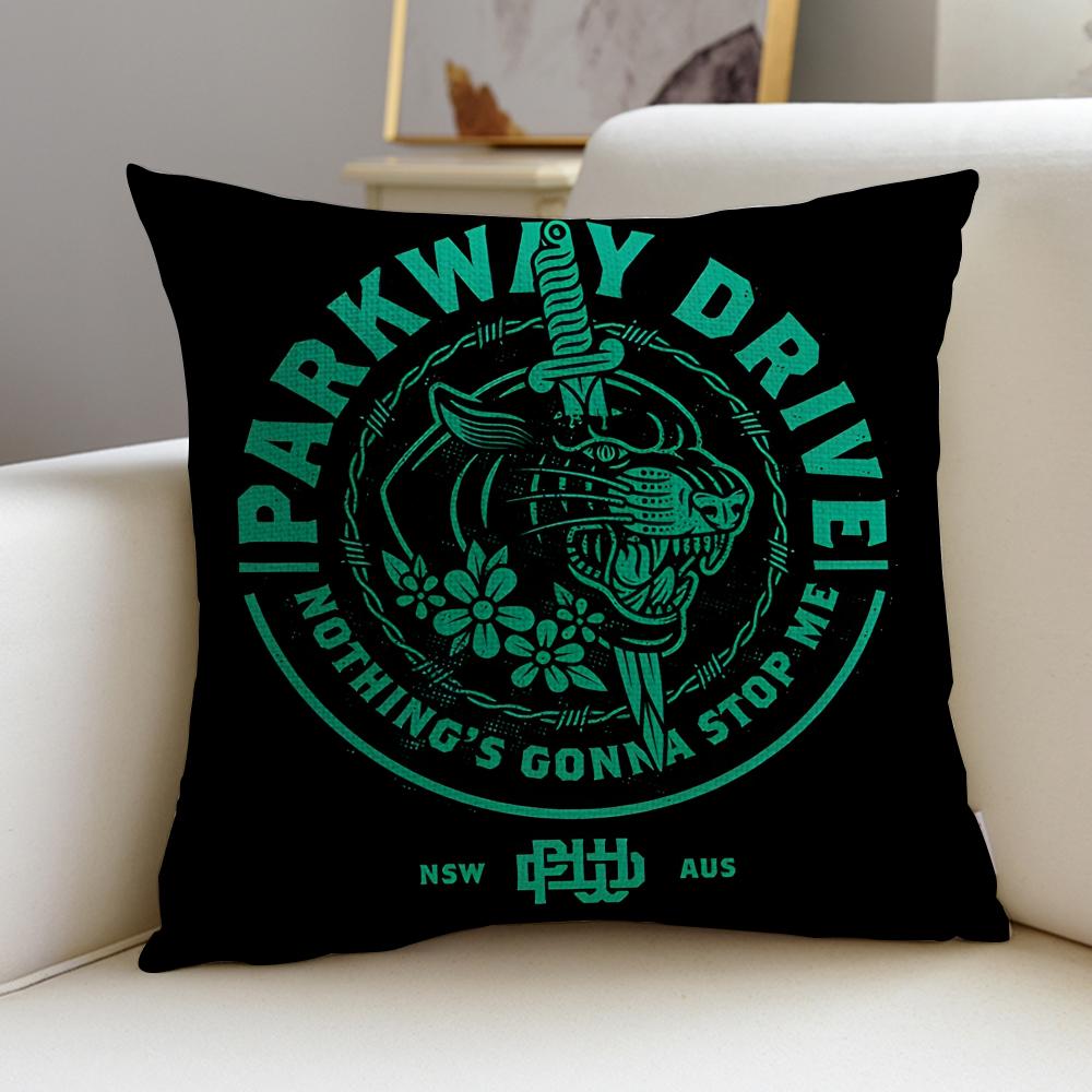 Metal PParkway DriveS Cushion Cover Breathable and skinfriendly linen pillowcase square removable and washable cushion