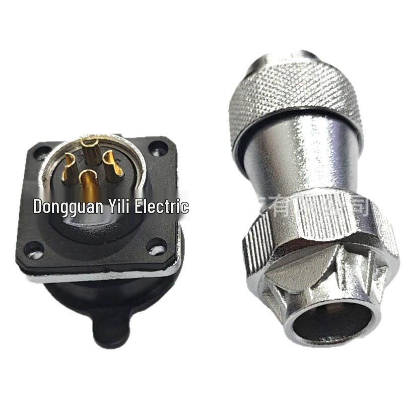 WF28 Waterproof Square Flange Socket, 23-Hole Aviation Plug, 26-Pin Electronic Connector