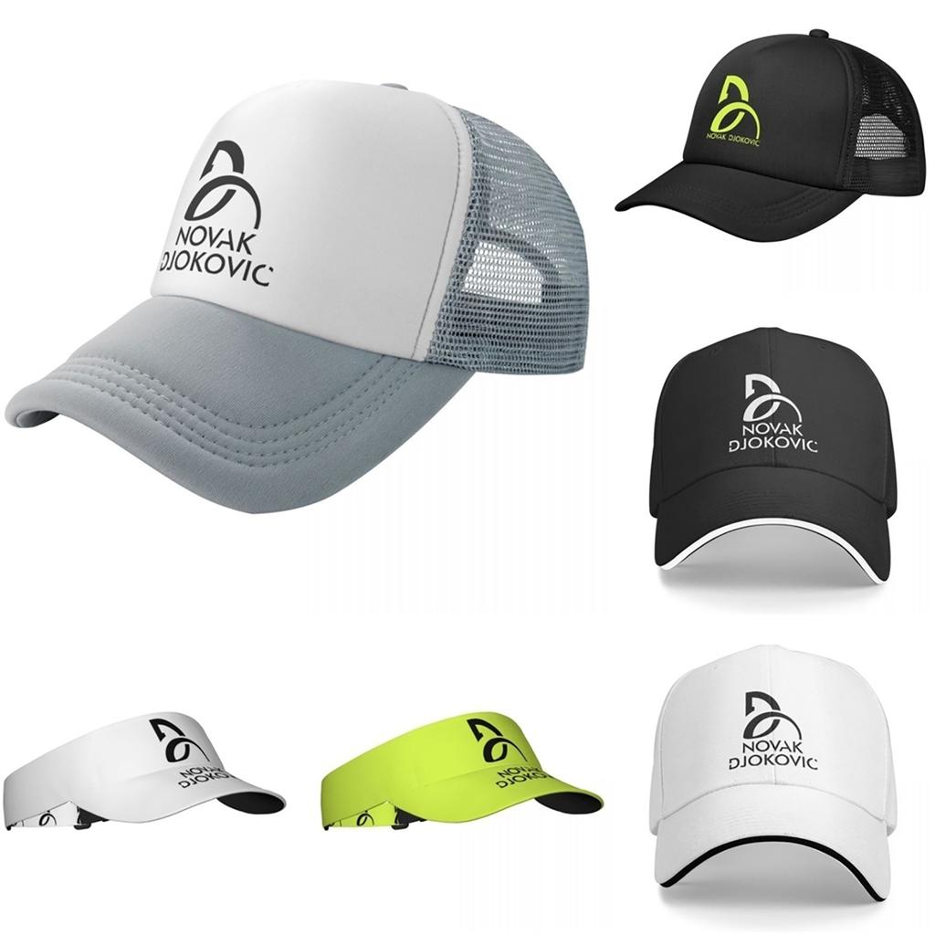 Summer Sun Hats for Tennis Player Novak Djokovic Logo Accessories Merch Baseball Cap Top Empty Sunscreen Hat Adjustable
