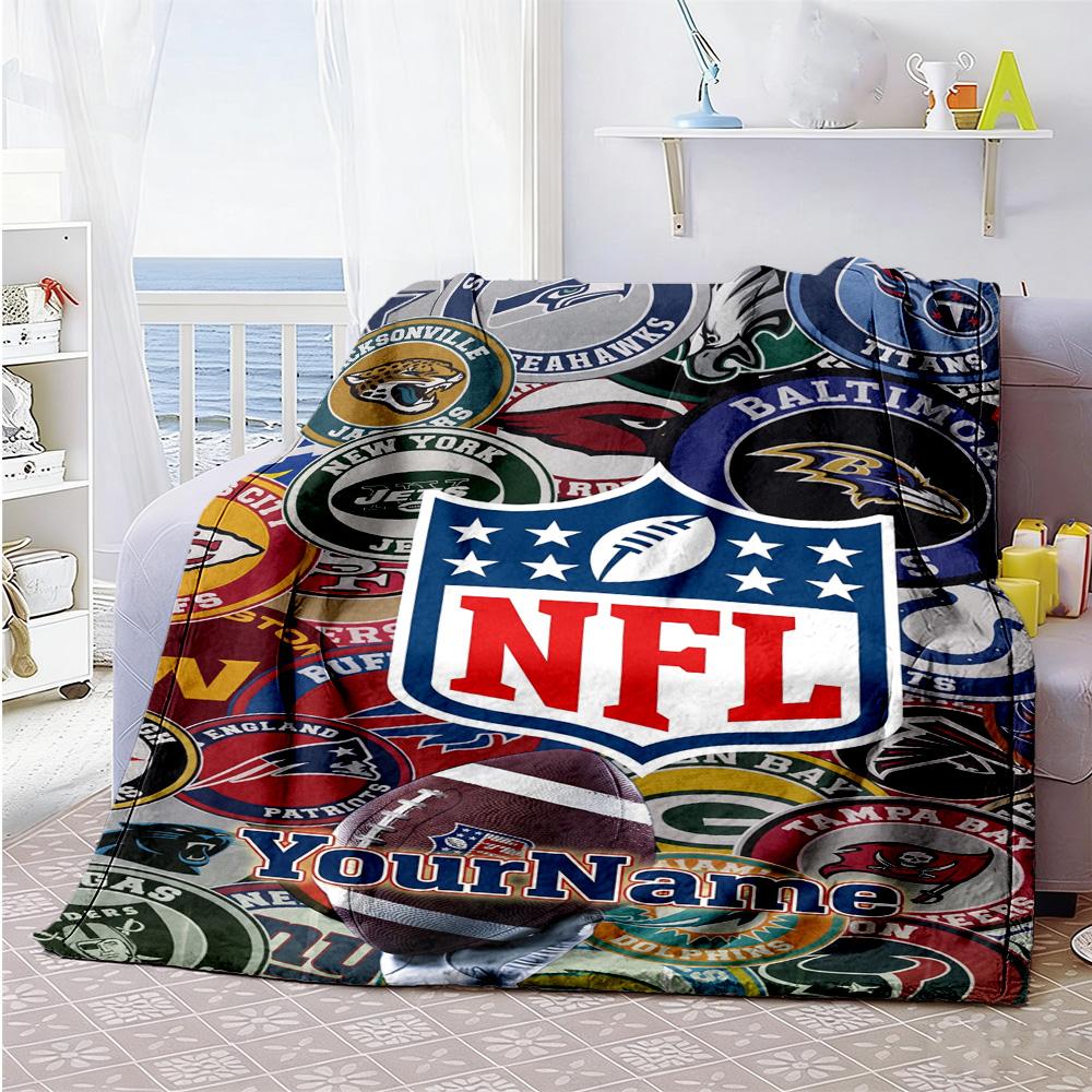 Philadelphia Eagles Customize Text Blanket Lightweight Personalized Blanket Durable Comfort For Livingroom Bed Chair Nap Four Seasons Multipurpose