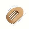 4pcs/set Matte Oval Flat Clip, Minimalist Matte Curved Curved Hair Clip for Women Girls Thick Hair