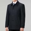 Dad's Wool Jacket Spring and Autumn New Men's Lapel Button Jacket Middle-aged and Elderly Grandpa Casual Top