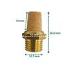 Tłumik, filtr powietrza g1/4" do montażownic (12,7mm)
