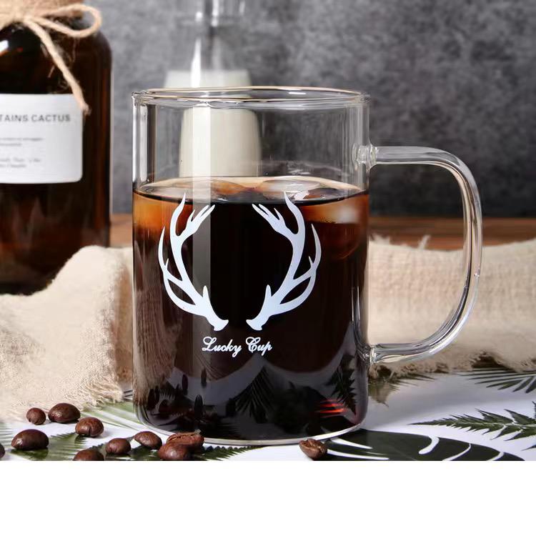 Прозрачная стеклянная кружка в скандинавском стиле, чашка для воды, чашка для молока, большая емкость