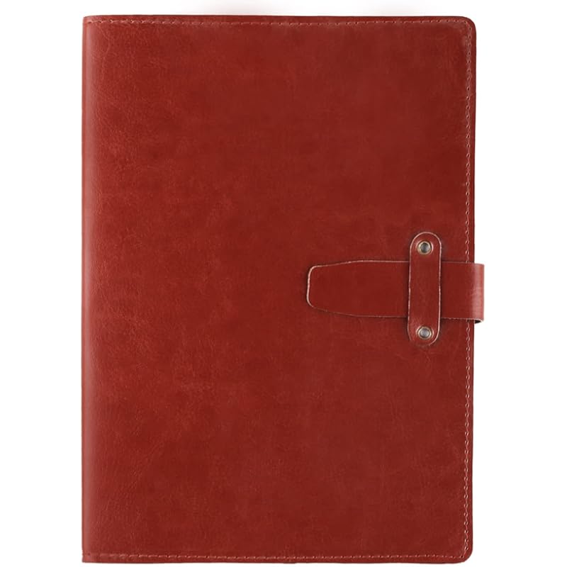 Cubic Diary with Pu Leather Cover for Writing, Planning, Travel, Office Use, A5 Paper Size, Hard Bound Journal with Magn
