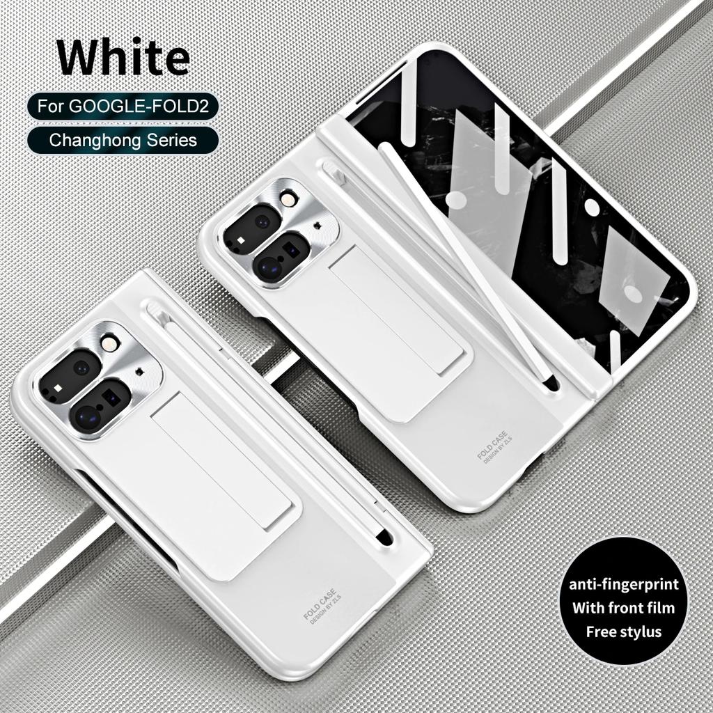 360 Full Protection Hinge Case for Google Pixel 11 10 9 Pro Touch Pen Folding Cover