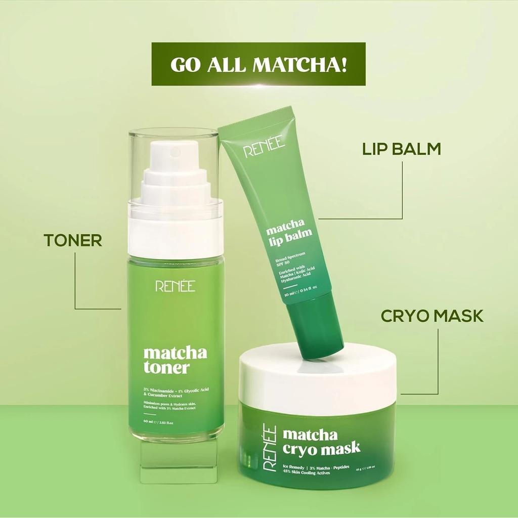 RENEE Matcha Lip Balm For Dry, Chapped Lips With SPF 50 - 10 g