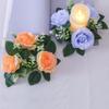 Party Candlestick Wreaths Candle Ring Artificial Rose Wreath Home Decor European-style